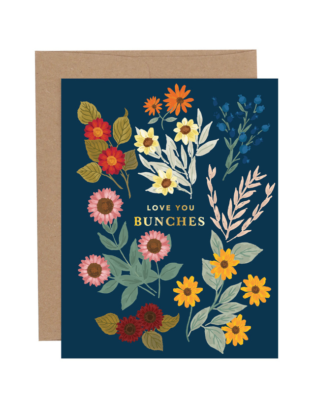 Love You Bunches Pumpkin Greeting Card, 1 of 1
