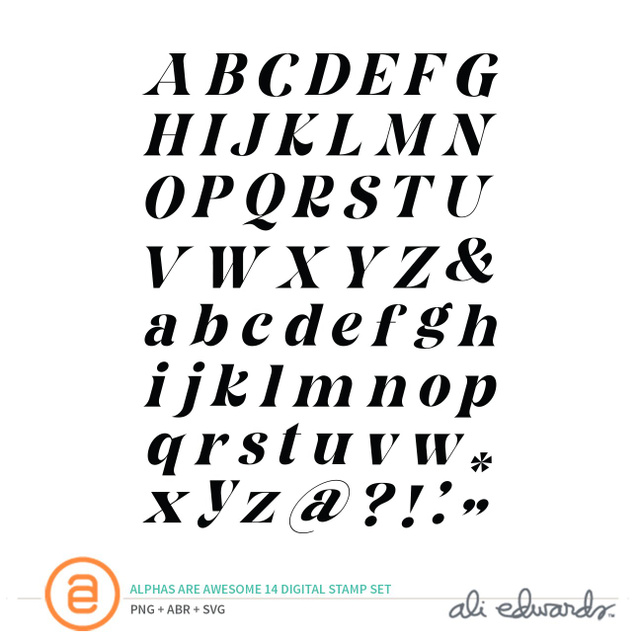 Alphas Are Awesome #14 Digital Stamp Set, 1 of 1