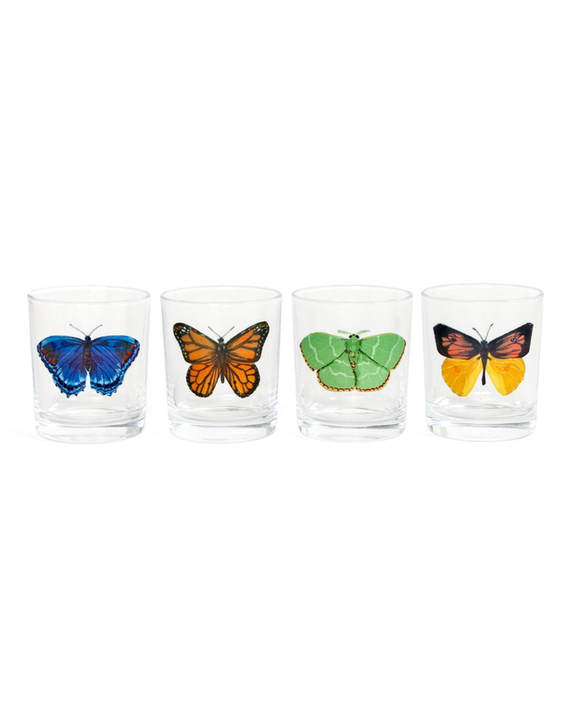 Butterfly Short Juice Glass Set, 4 of 8