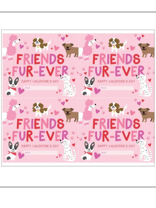 Digital Valentine Cards - Friends Fur-Ever, 1 of 1