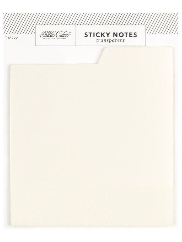 Tabbed Transparent Sticky Notes - Clear, 1 of 4