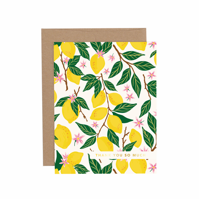 Thank You Lemon Grove Greeting Card, 1 of 1