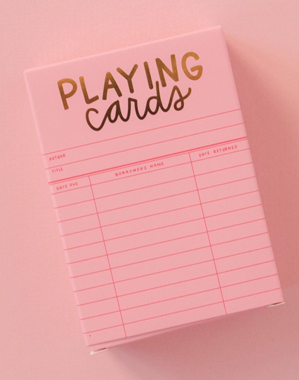 Pink Library Card Deck Of Playing Cards, 2 of 7
