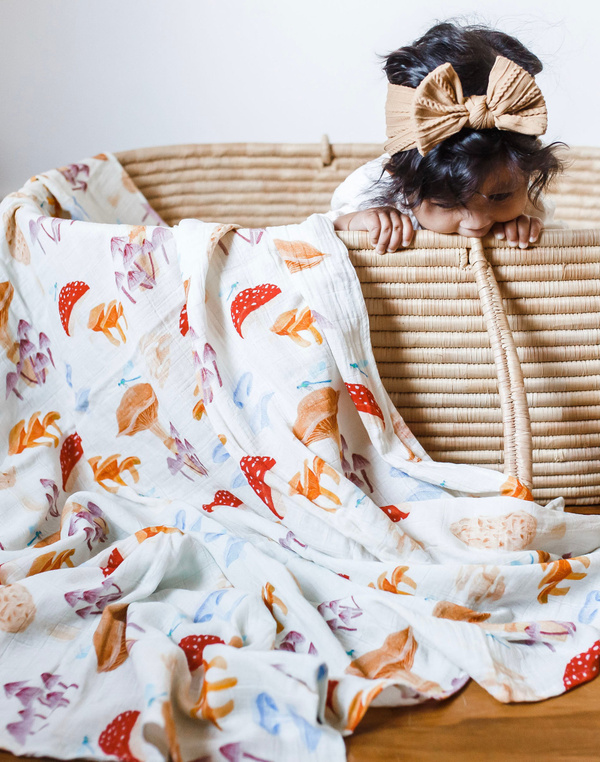 Mushrooms Baby Swaddle, 1 of 7