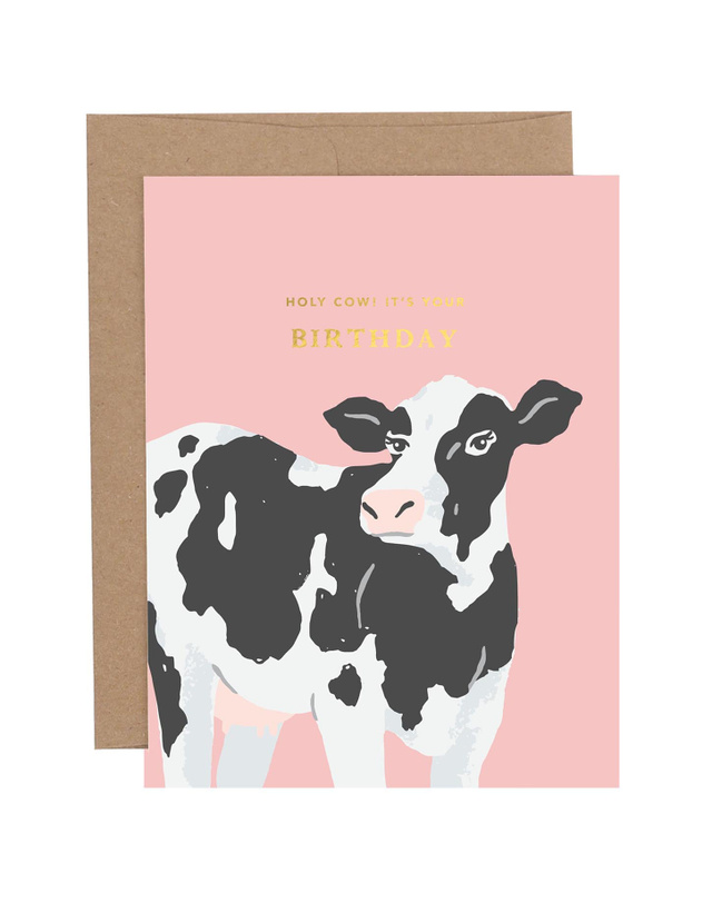 Holy Cow Birthday Greeting Card, 1 of 2