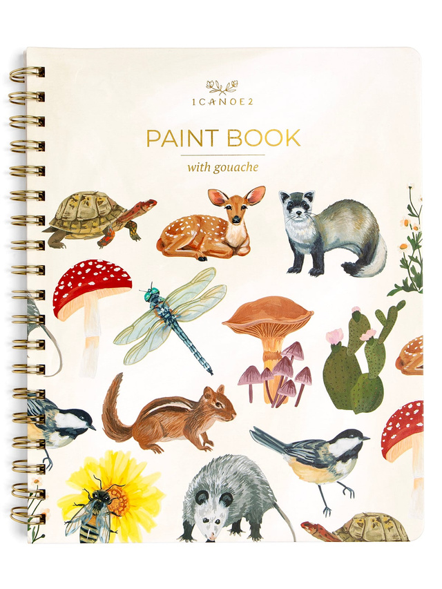 Flora & Fauna Learn-To-Paint Gouache Paint Book, 1 of 7