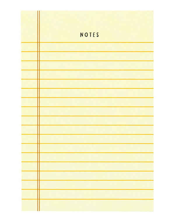 Yellow Notes Notepad, 1 of 2