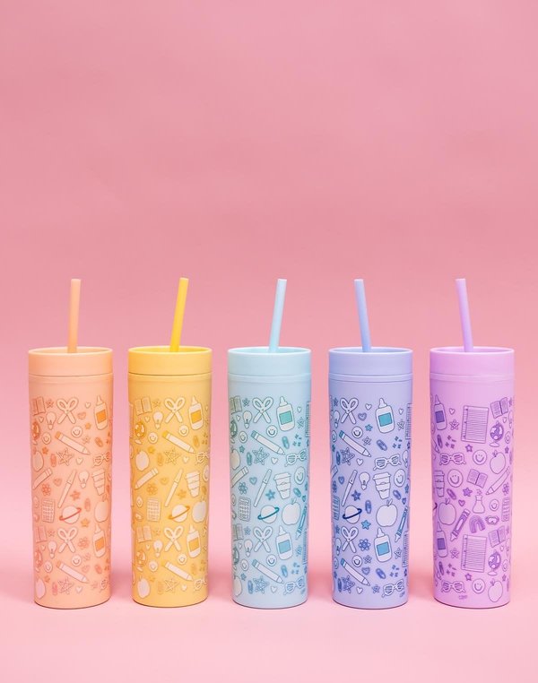 Classroom Icons Acrylic Tumbler - Yellow, 2 of 4