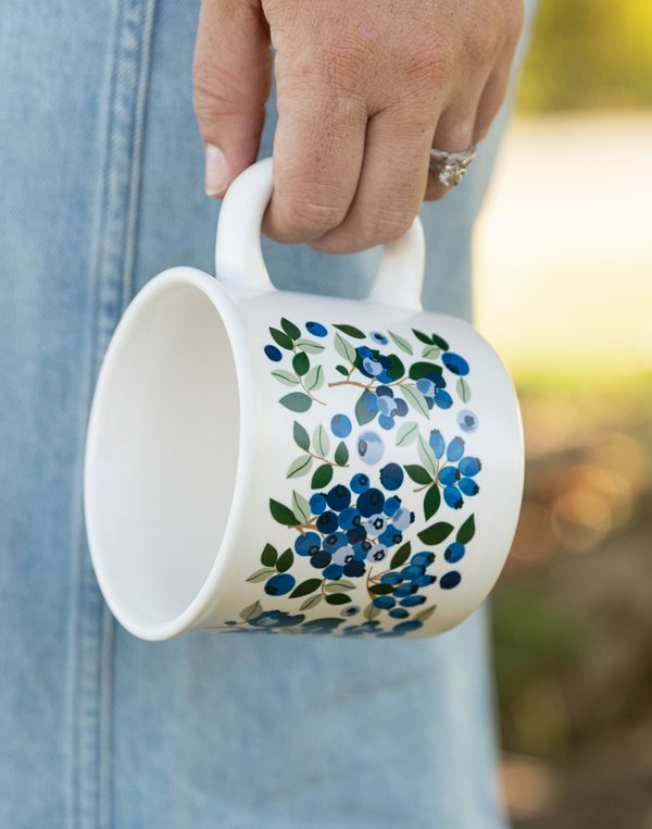 Blueberry Field 14oz Ceramic Coffee Mug, 2 of 5