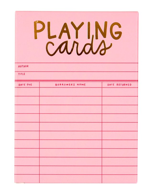 Pink Library Card Deck Of Playing Cards, 6 of 7
