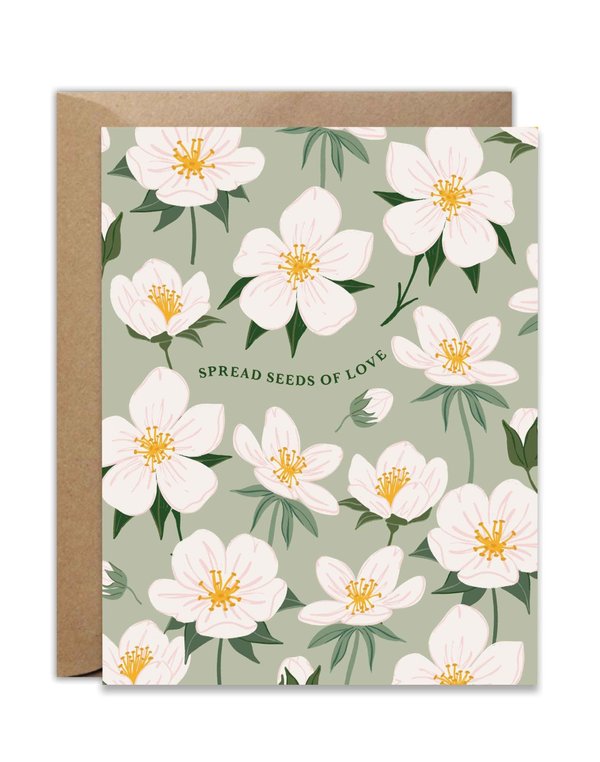 Spread Seeds Of Love Flower Garden Greeting Card, 1 of 1