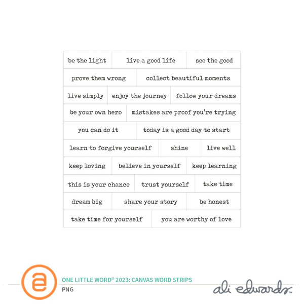 One Little Word® 2023 Digital Canvas Word Strips, 1 of 1