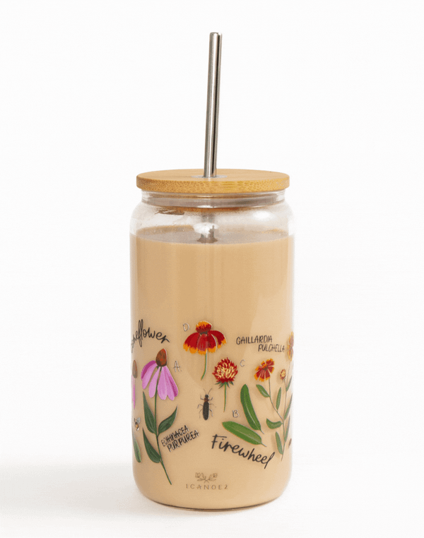 Wildflower Botanicals Glass Can, 1 of 3