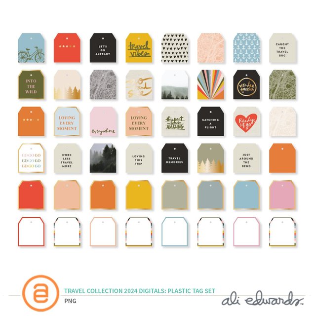 Travel Collection 2024 Digital Plastic Tag Set, 1 of 1