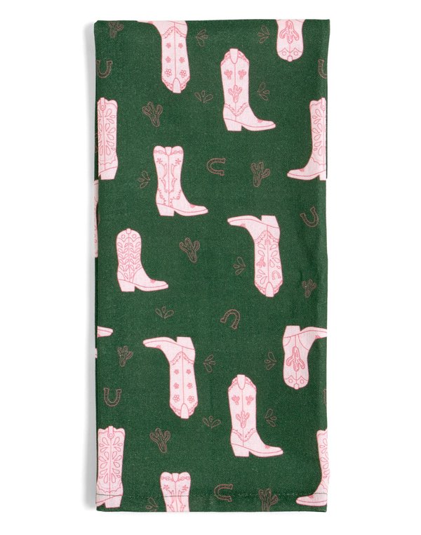 Western Cowgirl Boots Icons Tea Towel, 1 of 1