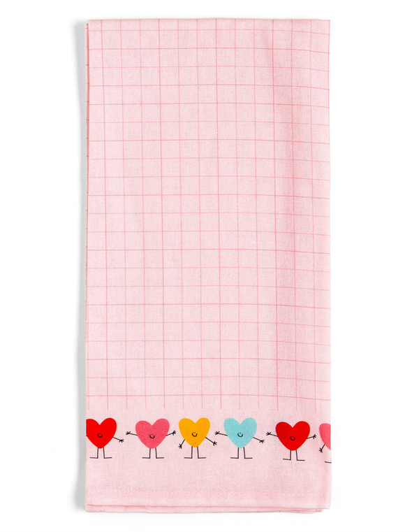 Smiley Hearts Tea Towel, 1 of 1