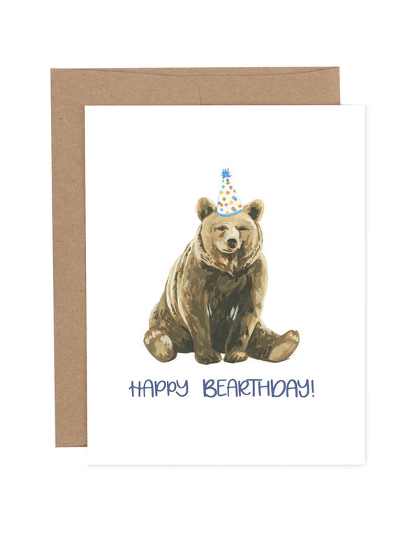 Happy Bear-thday Birthday Greeting Card, 1 of 1