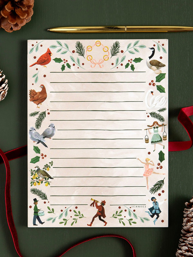 12 Days Of Christmas 6×8 Notepad, 1 of 2