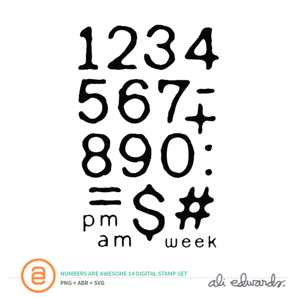 Numbers Are Awesome #14 Digital Stamp Set, 1 of 1