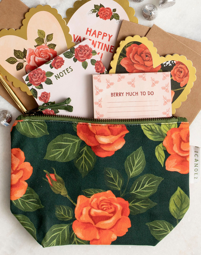 Roses Canvas Pouch, 1 of 2