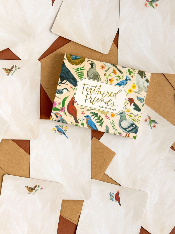 Feathered Friends Birds & Florals Flat Note Set, 1 of 8