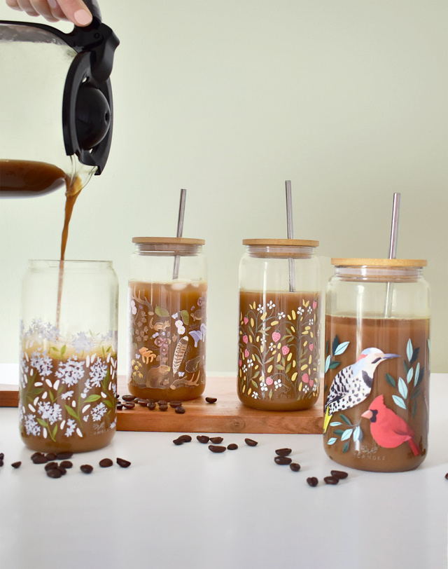 Flora & Fauna Glass Can, 3 of 4
