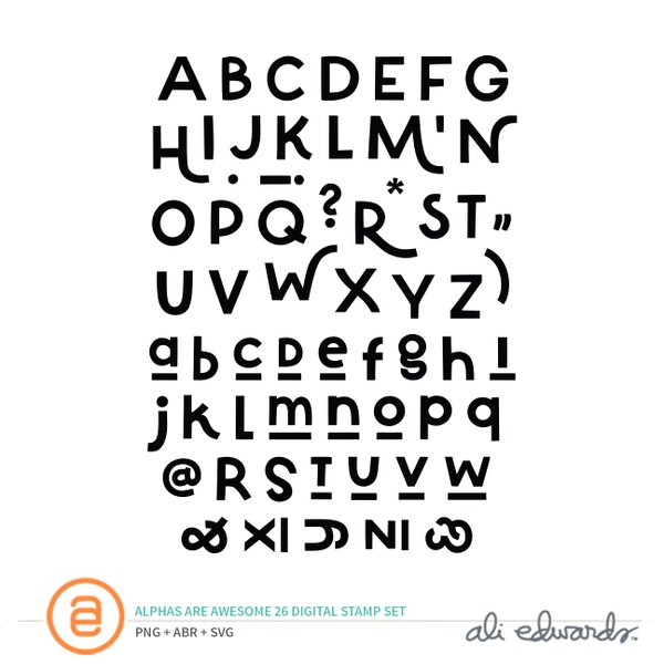 Alphas Are Awesome #26 Digital Stamp Set, 1 of 1
