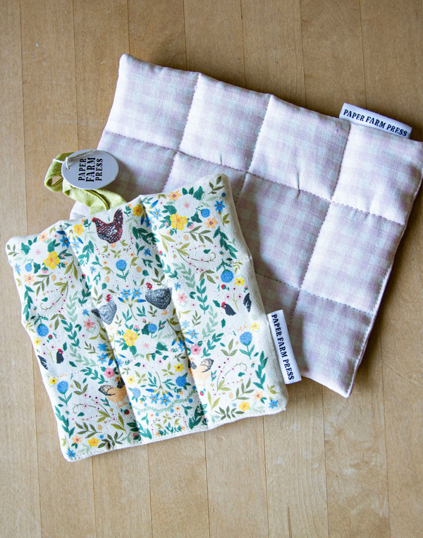 Chickens & Flowers Pot Holder Set, 1 of 3