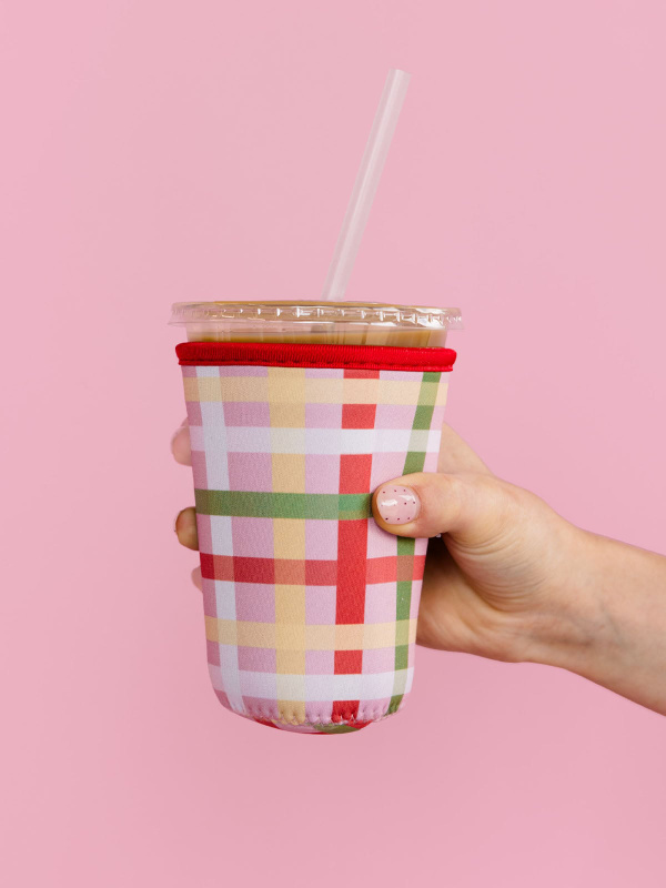 Plaid Christmas Drink Sleeve, 1 of 4