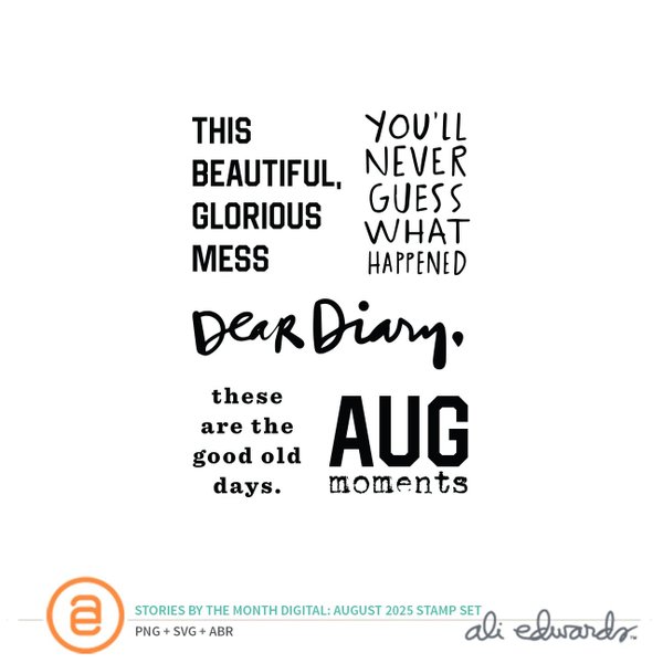 August 2025 3×4 Digital Stamp Set, 1 of 1