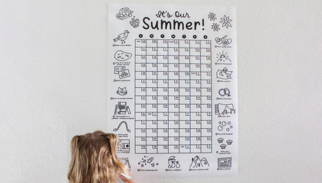 It's Our Summer Undated Printable Calendar Poster, 1 of 2