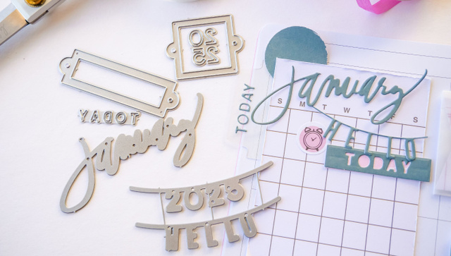 Metal Die Set - January, 3 of 3