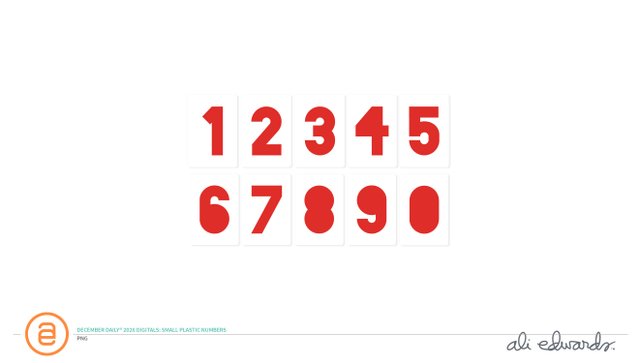 December Daily® 2026 Digital Small Plastic Numbers, 1 of 1