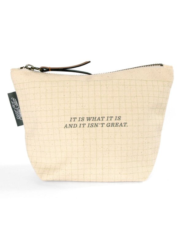 It Is What It Is Zippered Canvas Pouch, 1 of 3