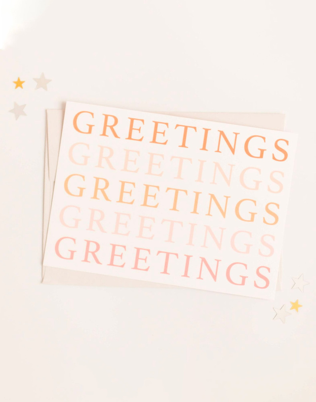 Greetings Greeting Card, 1 of 1