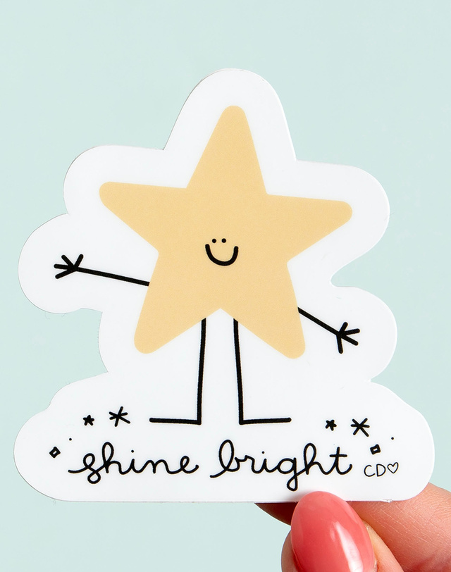 Shine Bright Star Decal Sticker, 2 of 3