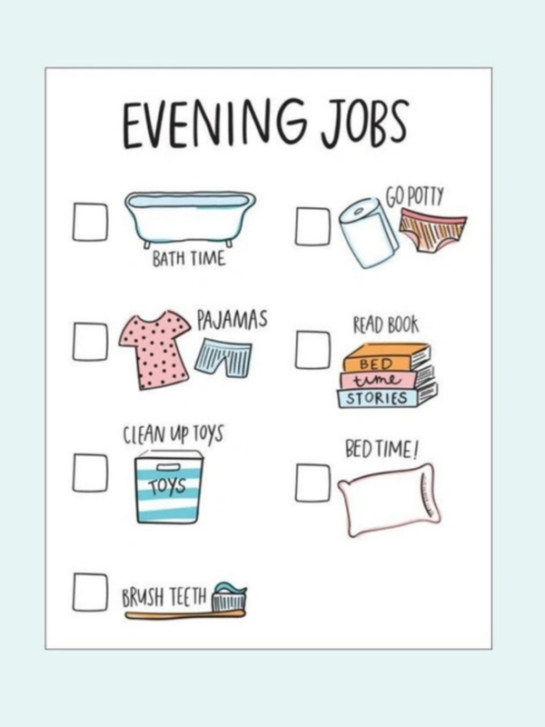 Kids Chore Chart Digital - Morning & Evening Jobs, 3 of 3