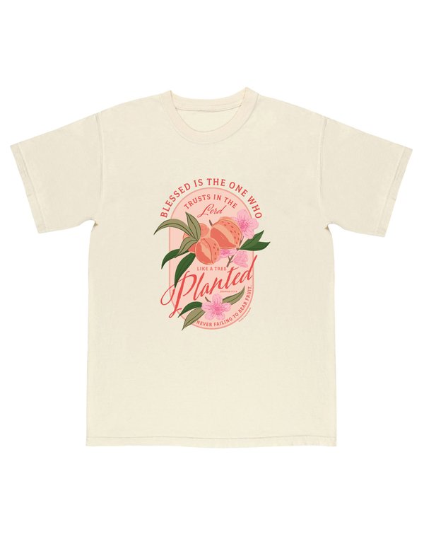 Peach Faith Tee - Ivory, 4 of 4