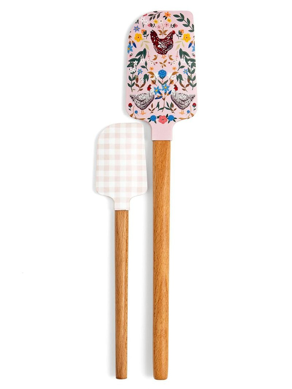 Chicken & Flowers Silicone Kitchen Spatulas - Set of 2, 2 of 7