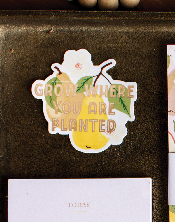 Grow Where You Are Planted Pear Decal Sticker, 2 of 2