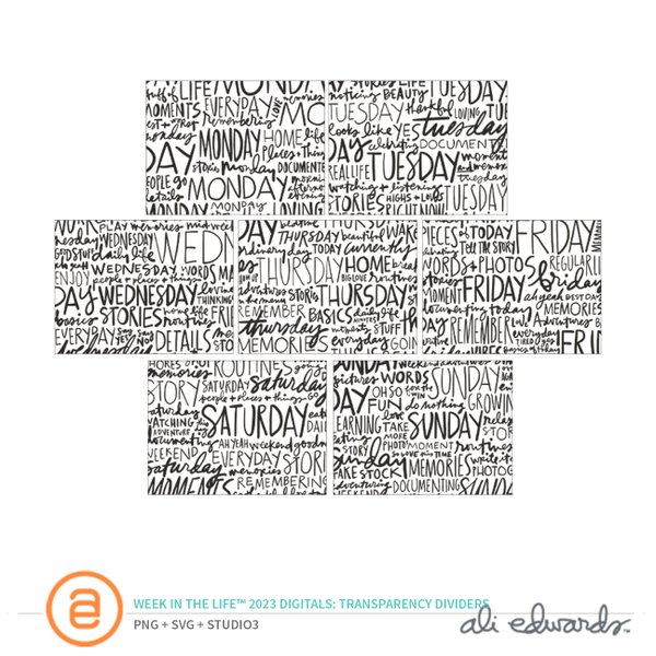 Week In The Life™ 2023 Digital 10×8 Transparency Dividers, 1 of 1