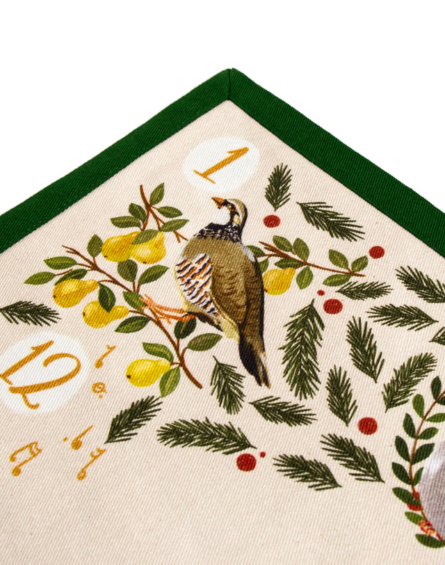 12 Days of Christmas Cloth Table Placemat Set, 3 of 4