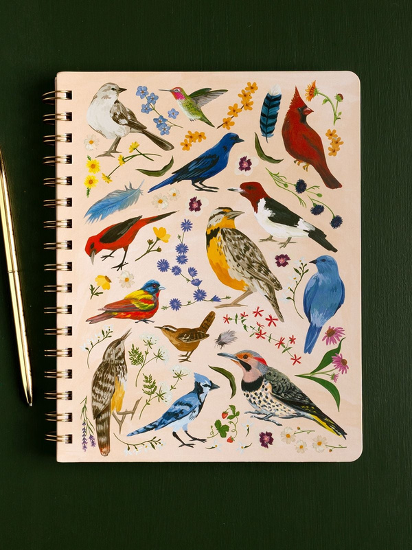 Feathered Friends Birds Spiral Notebook, 1 of 3