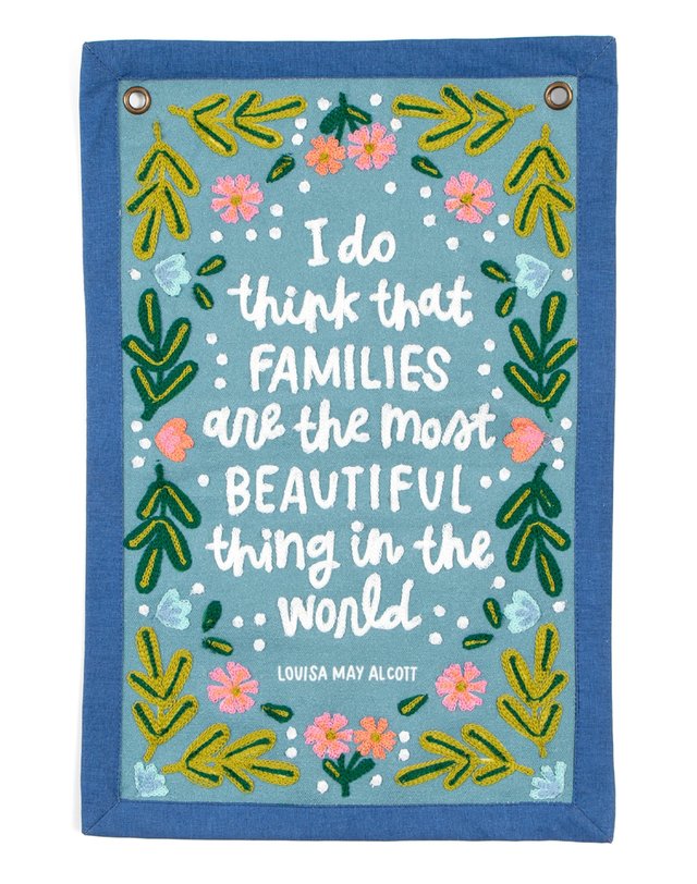 Families Little Women Embroidered Canvas Banner, 3 of 4