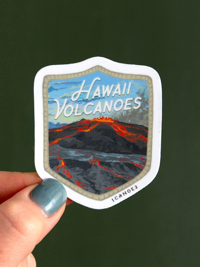 Hawaii Volcanoes National Park Badge Decal Sticker, 1 of 2
