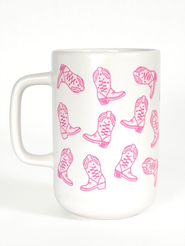 Western Cowgirl Boots Tall Ceramic Mug, 1 of 1