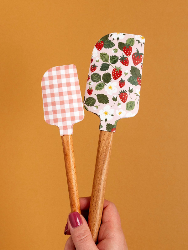 Strawberry Patch Silicone Kitchen Spatulas - Set of 2, 1 of 9