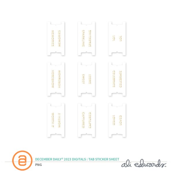 December Daily® 2023 Digital Tab Sticker Sheets, 1 of 1