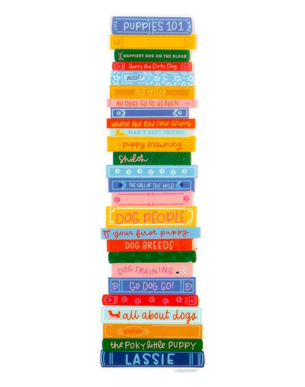 Dog Book Stack Transparent Bookmark, 3 of 4