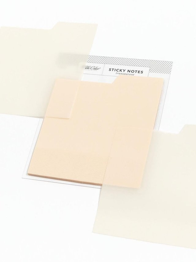 Tabbed Transparent Sticky Notes - Cream, 3 of 4